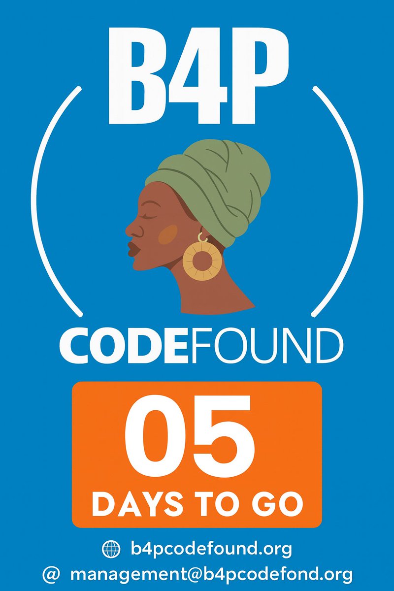 B4PCODEFOUND's tweet image. 🚨 05 DAYS TO GO! 🚨
🔥 Liberia Conference 2025 – Register Now!

The countdown is on! Don’t miss this.

💥 Registration is FREE
💥 Participation is FREE

🔗 Register here:
docs.google.com/forms/d/e/1FAI…
