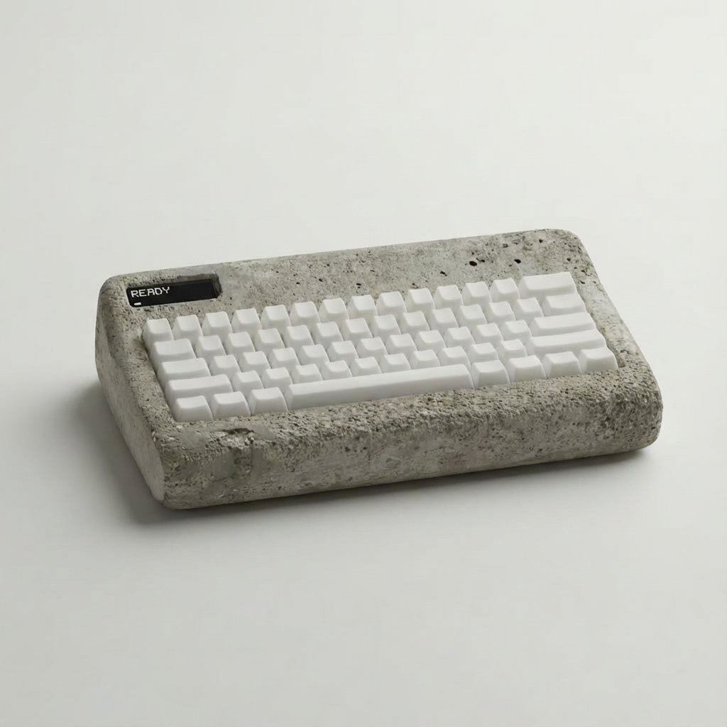 Aquahugs's tweet photo. Concrete keyboard? https://t.co/bWqAM86vNY