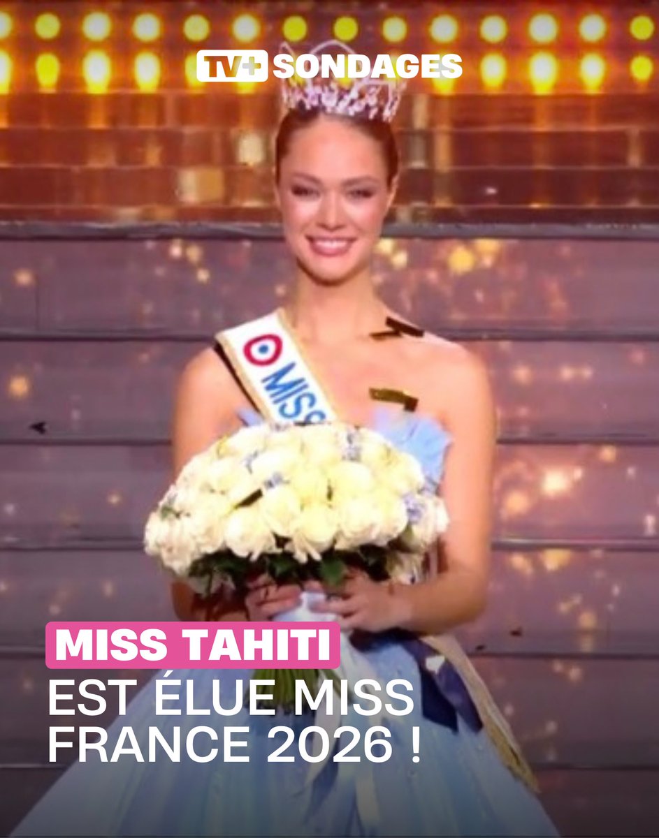 👑 Miss Tahiti est élue #MissFrance2026 !

👏 Bravo à elle !