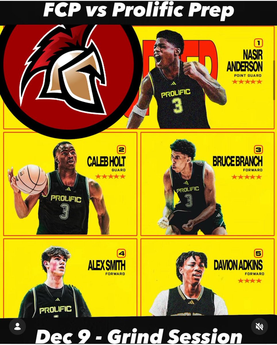 FCP HS takes on #1 Prolific Prep on Dec. 9 in the Grind Session at Hopkinsville, KY
<a href="/thegrindsession/">The Grind Session</a> <a href="/PaulBiancardi/">Paul Biancardi</a>