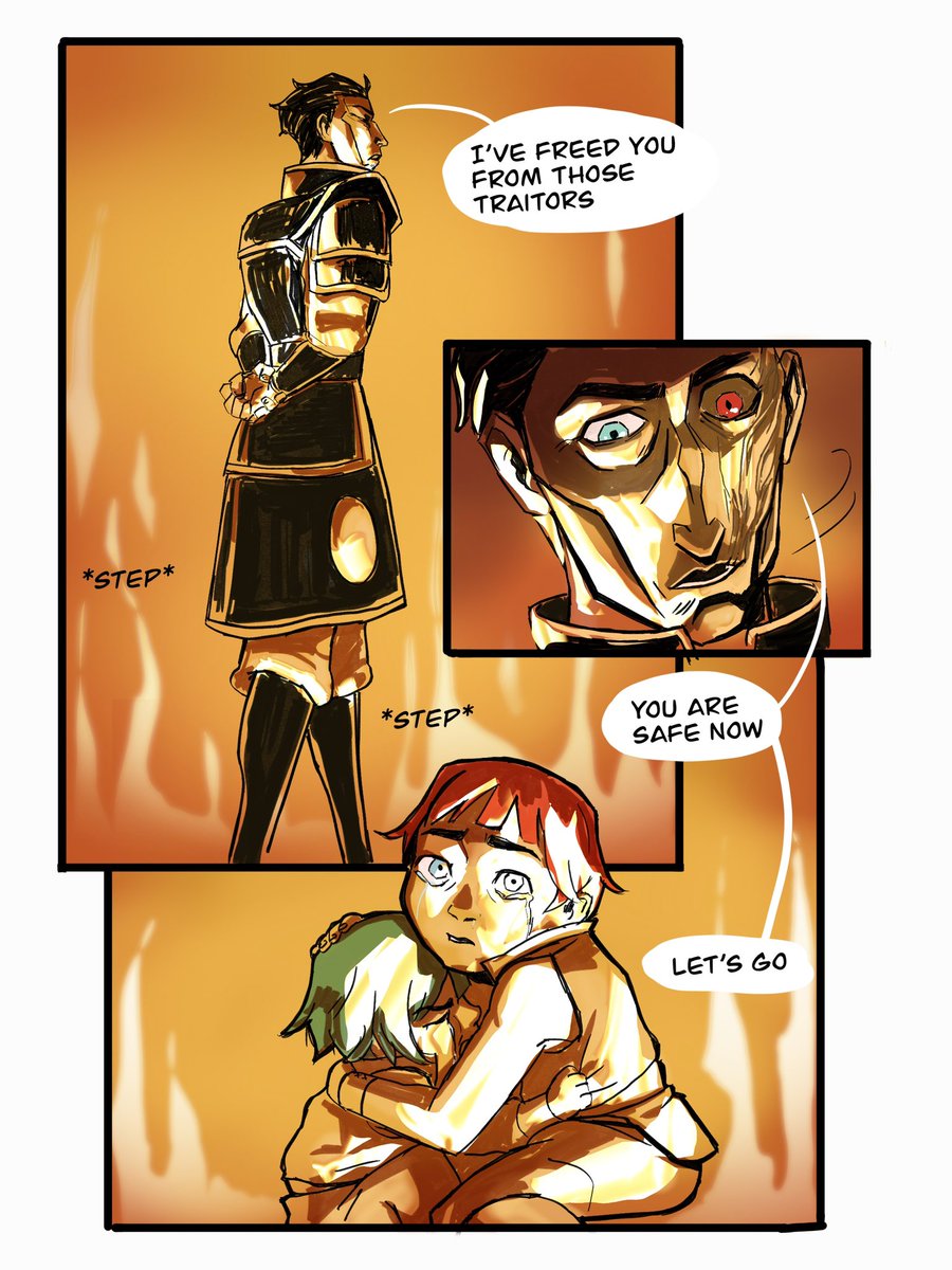 I’ve had this for a while in the avatar au, the moment Silco took care of the fire nation traitors and saw potential in Vi and Powder 👀