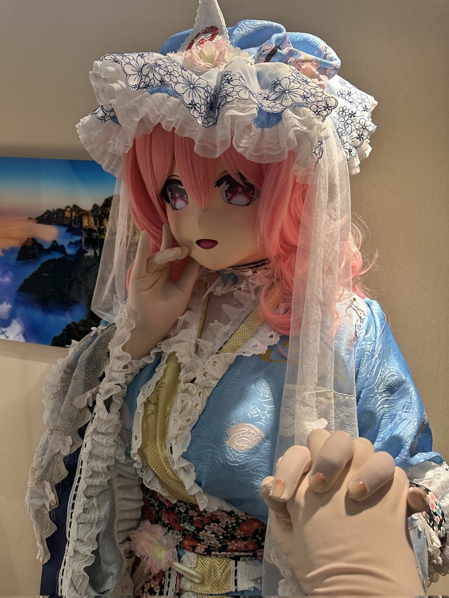 牵手手~🥰🥰🥰 #kigurumi #Touhou_Project #西行寺幽々子 #東方Project 牵手手~🥰🥰🥰 #kigurumi #Touhou_Project #西行寺幽々子 #東方Project