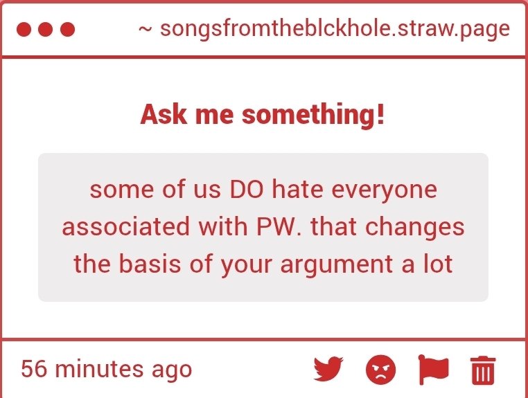 see then i can actually respect you! im mainly talking about hypocrisy