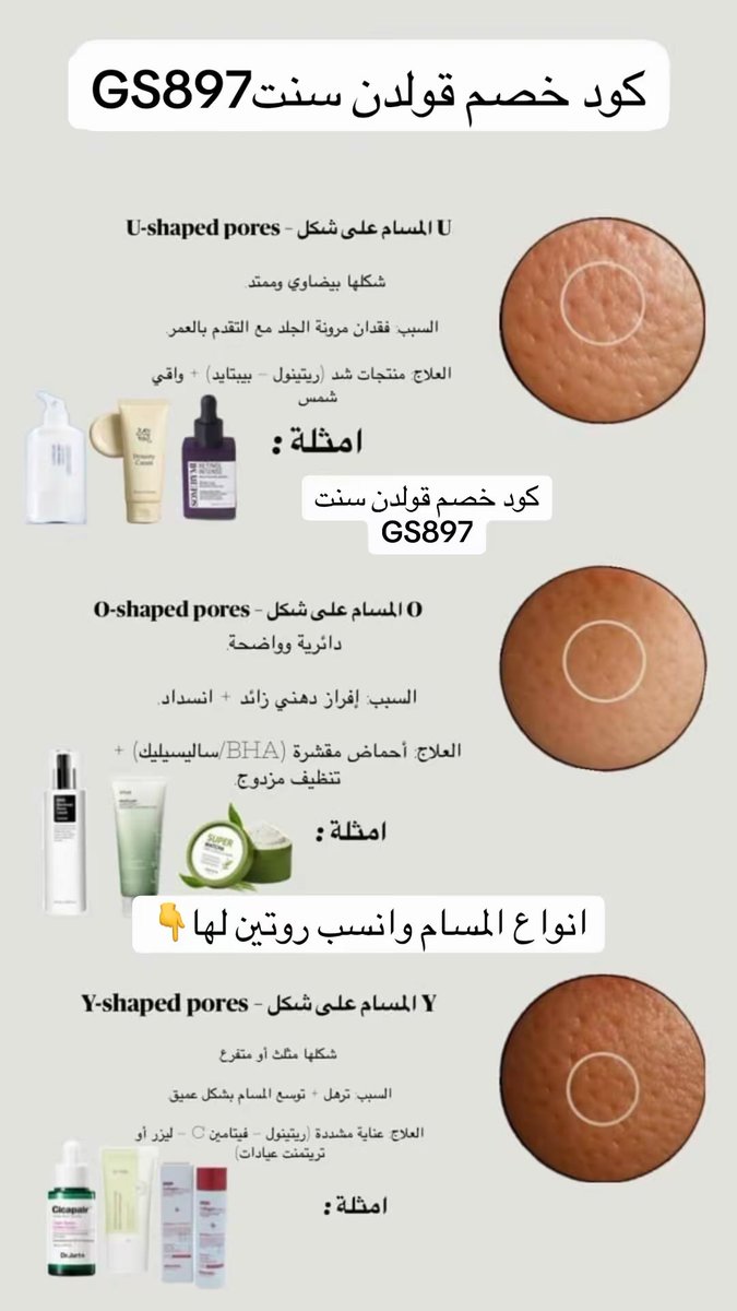 انواع المسام وانسب روتين لها