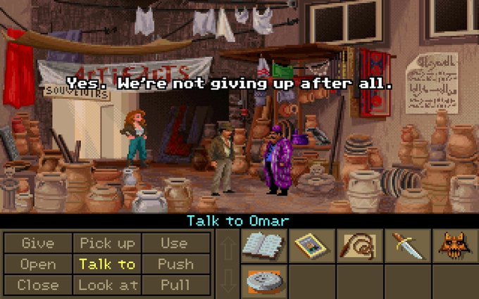 POStudios's tweet image. Indiana Jones and the Fate of Atlantis, 1992. LucasArts.