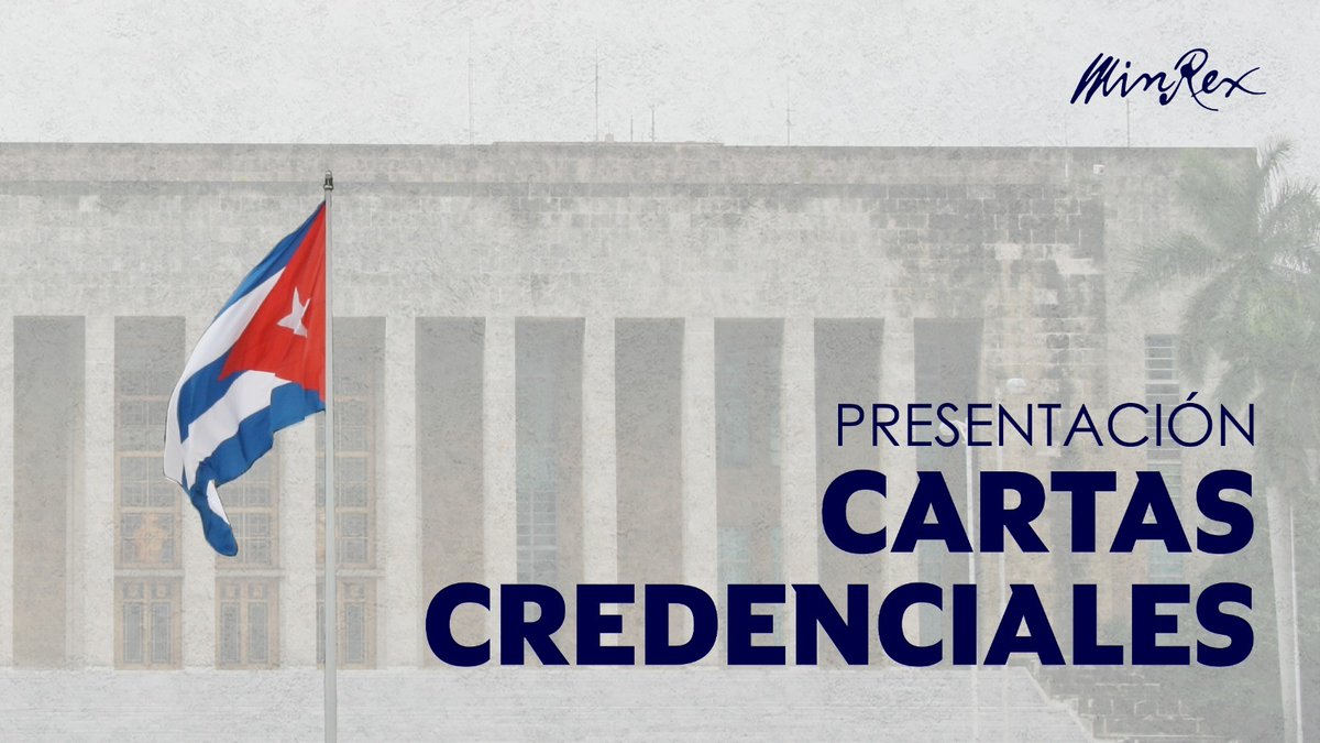 El Presidente de la República de #Cuba 🇨🇺, <a href="/DiazCanelB/">Miguel Díaz-Canel Bermúdez</a>, acompañado por el ministro de Relaciones Exteriores ,<a href="/BrunoRguezP/">Bruno Rodríguez P</a>, recibió en audiencia solemne las Cartas Credenciales de nuevos Embajadores.
 
🇭🇹🇧🇫🇳🇦🇵🇸🇪🇭🇮🇹🇧🇿🇿🇼🇸🇮🇱🇸 🇳🇿

✍️ cubaminrex.cu/es/recibio-pre…