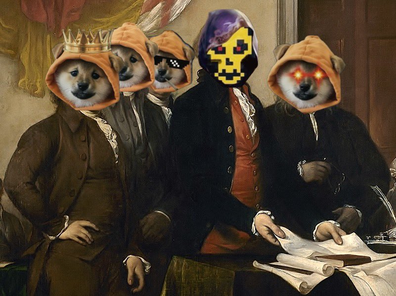 thefocelot's tweet photo. Leo- “We’re gonna give all the tokens to Runestone holders”

$DOG army- “So no team allocation, no reserve for listings, No VCs, or MMs?”

Leo- “Nope, and $DOG is just the first of three free drops”

$DOG army - “ $DOG is for the people, by the people, of the people.“ https://t.co/fTGIHwRvej