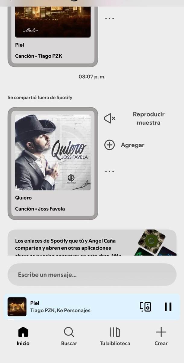 Gam2822's tweet image. Ya no es Instagram, ws, tiktok; revisen las conversaciones de Spotify 🥵