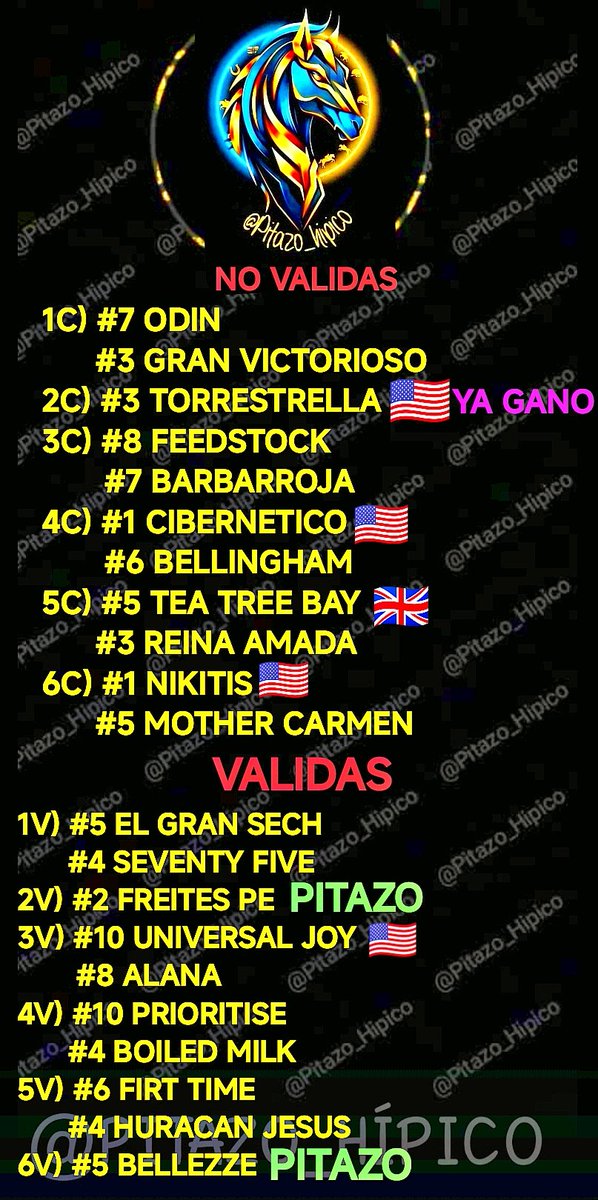#6Dic🏇||  Aquí los ganadores para este Domingo 7/12/2025
Solamente me queda desearle #ExitosYSuerte