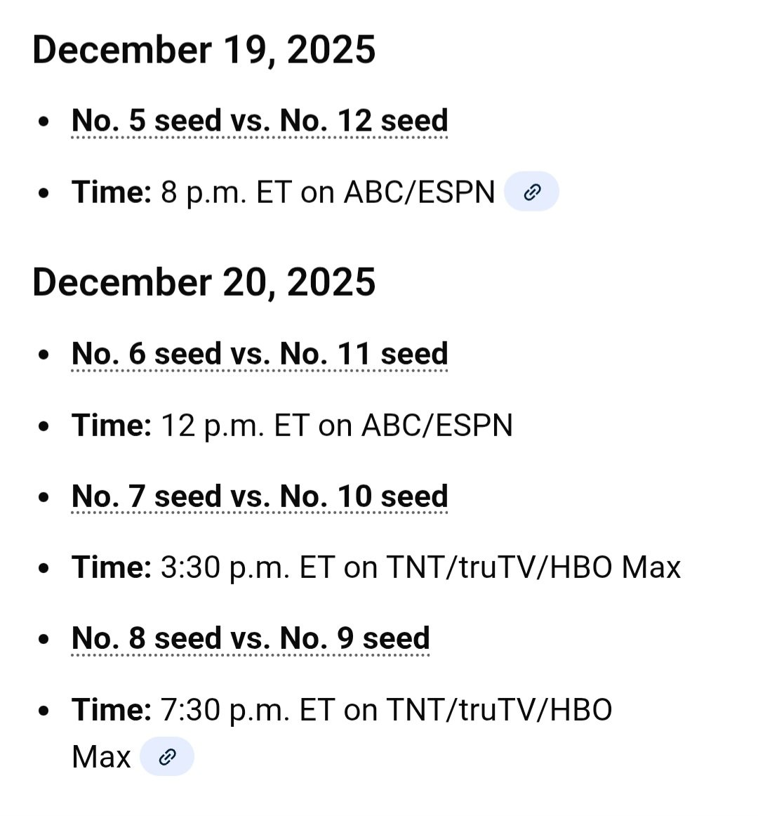 TimWiyninger's tweet photo. @Colby_Daniels Should be Dec 20th unless you think they are the 5th or 12 seed. Sounds like they are a lock for the 8th seed. https://t.co/oNak9sCvz7