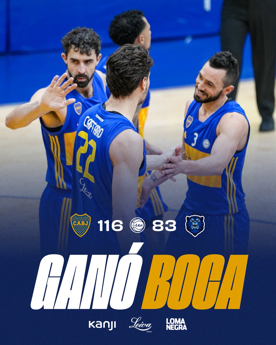 ¡GANÓ #BOCA! 💪

Dominio xeneize en ataque para quedarnos con la victoria en casa por 116-83 frente a <a href="/Argentino_junin/">Argentino de Junin</a>.
¡A seguir sumando!
 
#DaleBoca 🔵🟡🔵
#LaLigaNacional 🏀