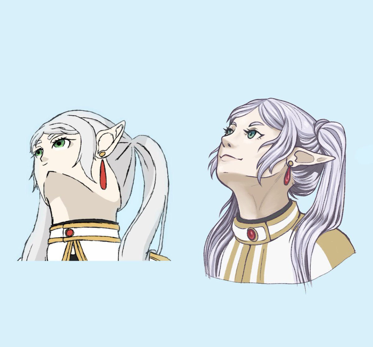 cedaar's tweet image. my attempt at the frieren challenge idk