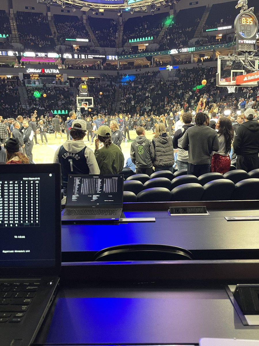 adukeMN's tweet image. Working on a Saturday night. 

Clippers in town, chance at 5 on a row on the line! 

#wolvesback ?