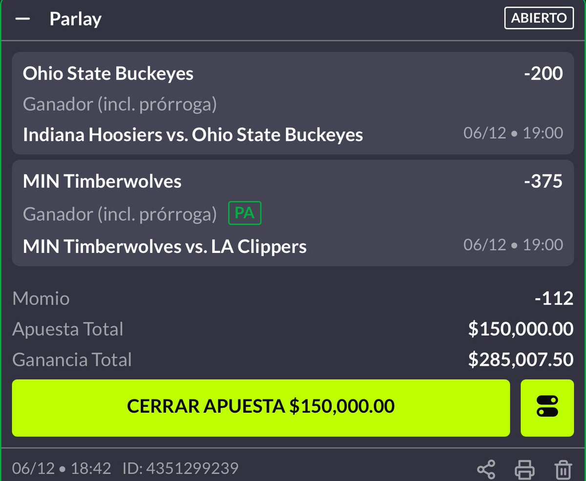 hugowx_'s tweet image. Paso 3 y último del reto NCAAF $1,600 a $10,000 hoy mismo🪜

Esto se debería de ganar muy fácil…

Yo inicié este reto con $50,000 vamos todos por todas las canicas, a ganar hoy otra vez 😎

Deja un ❤️ de la suerteee