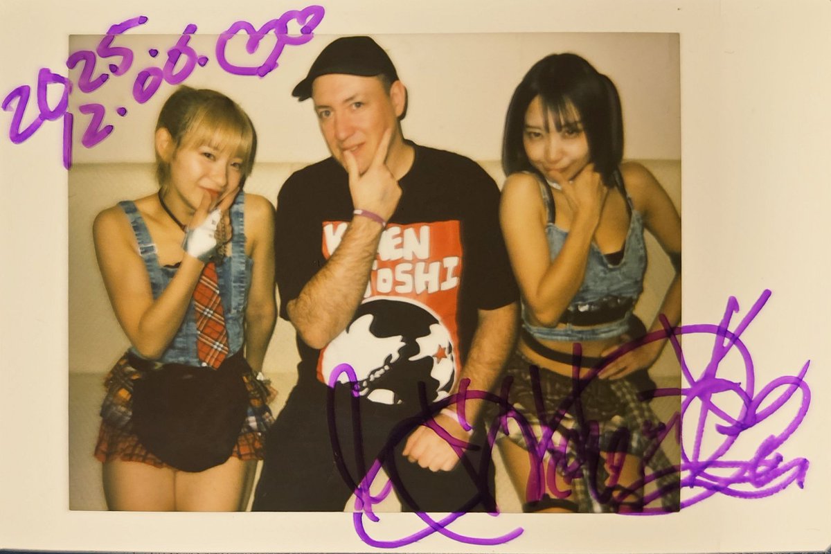 ぴチームのチェキ💜❤️🐻 もあぴとまおぴと一緒に過ごすのが本当に