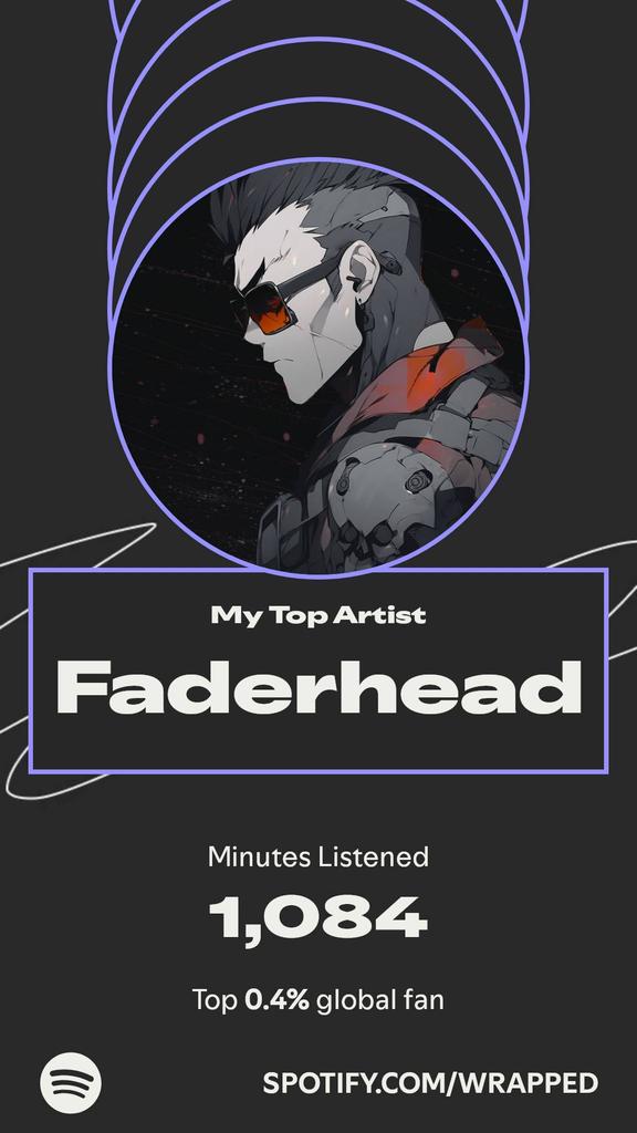 sexual_yoda's tweet image. @faderhead Started back in 2008 and still rocks my soul! Don't ever stop! #thisisnottheend

Faderhead topped my year. Here’s how I listened in my #SpotifyWrapped. 
spotify.com/wrapped-share/…