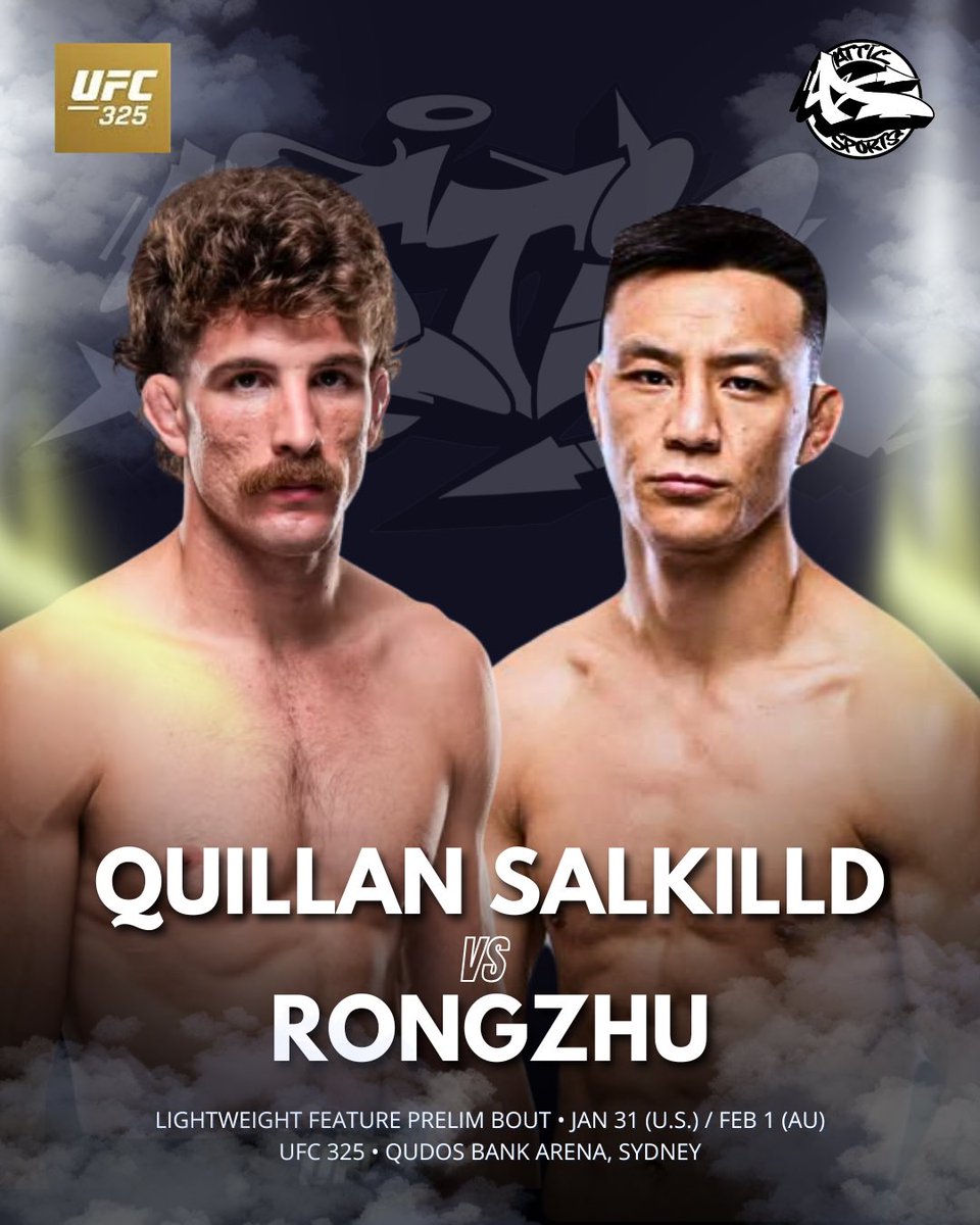 Medically cleared on Wednesday.. and I guess we have ourselves a fight now! Quillan Salkilld vs RongZhu at UFC 325 in Sydney, Australia. 

🗓️ Jan 31 (U.S.) • Feb 1 (AU)

𝚆𝙴𝙻𝙲𝙾𝙼𝙴 𝚃𝙾 𝚃𝙷𝙴 $𝙰𝙻𝙺𝙸𝙻𝙻𝙳 𝙴𝚁𝙰!