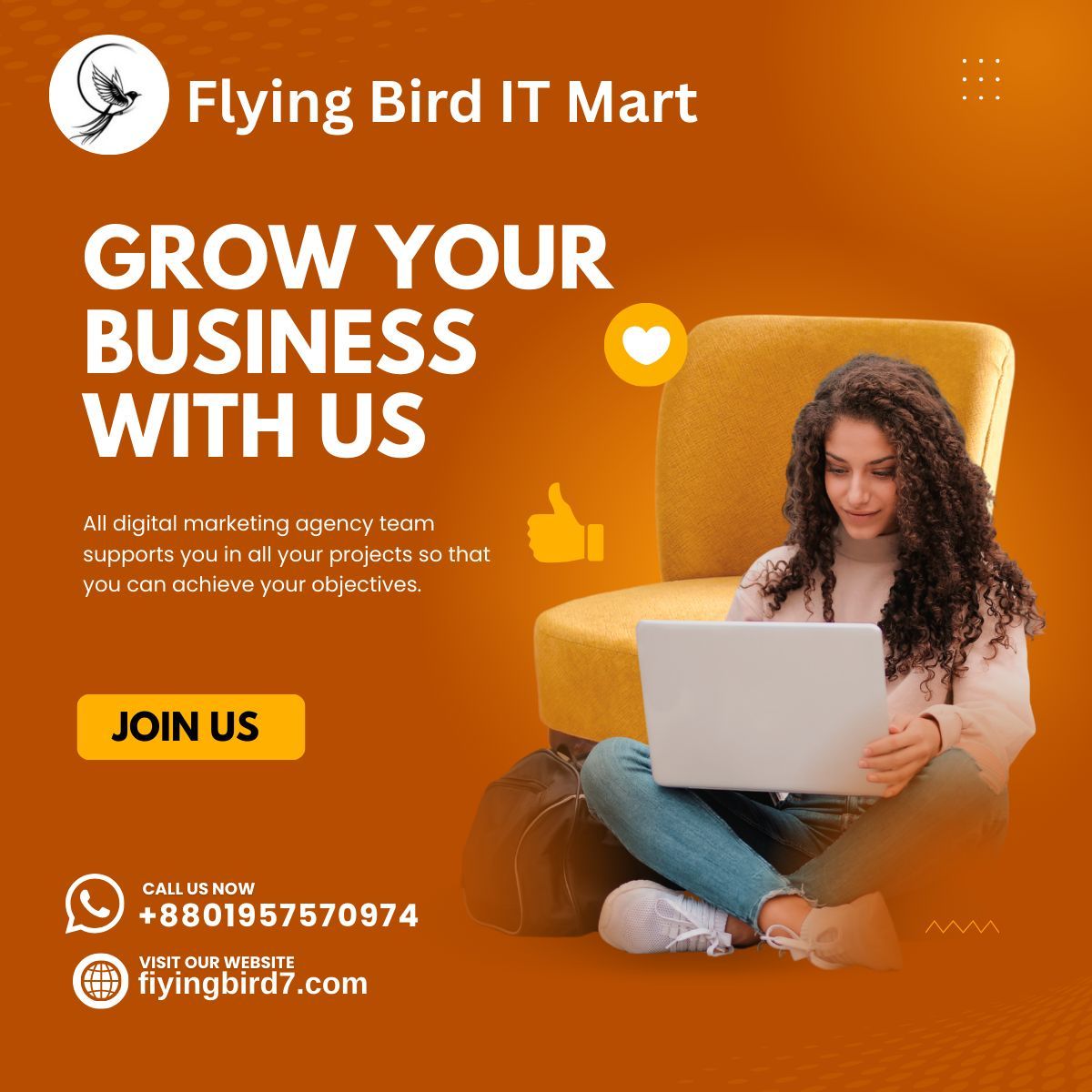 flyingbirdit's tweet photo. Your trusted partner for SEO, Ads &amp; Social Media Growth 🚀

For details :- https://t.co/ARrvCagBtB 

#DigitalMarketingAgency #MarketingExperts #GrowYourBusiness #BusinessGrowth #SocialMediaExperts #OnlineMarketing #MarketingGoals #DigitalBranding #MarketingServices #BrandSuccess https://t.co/nl58YIdCIt