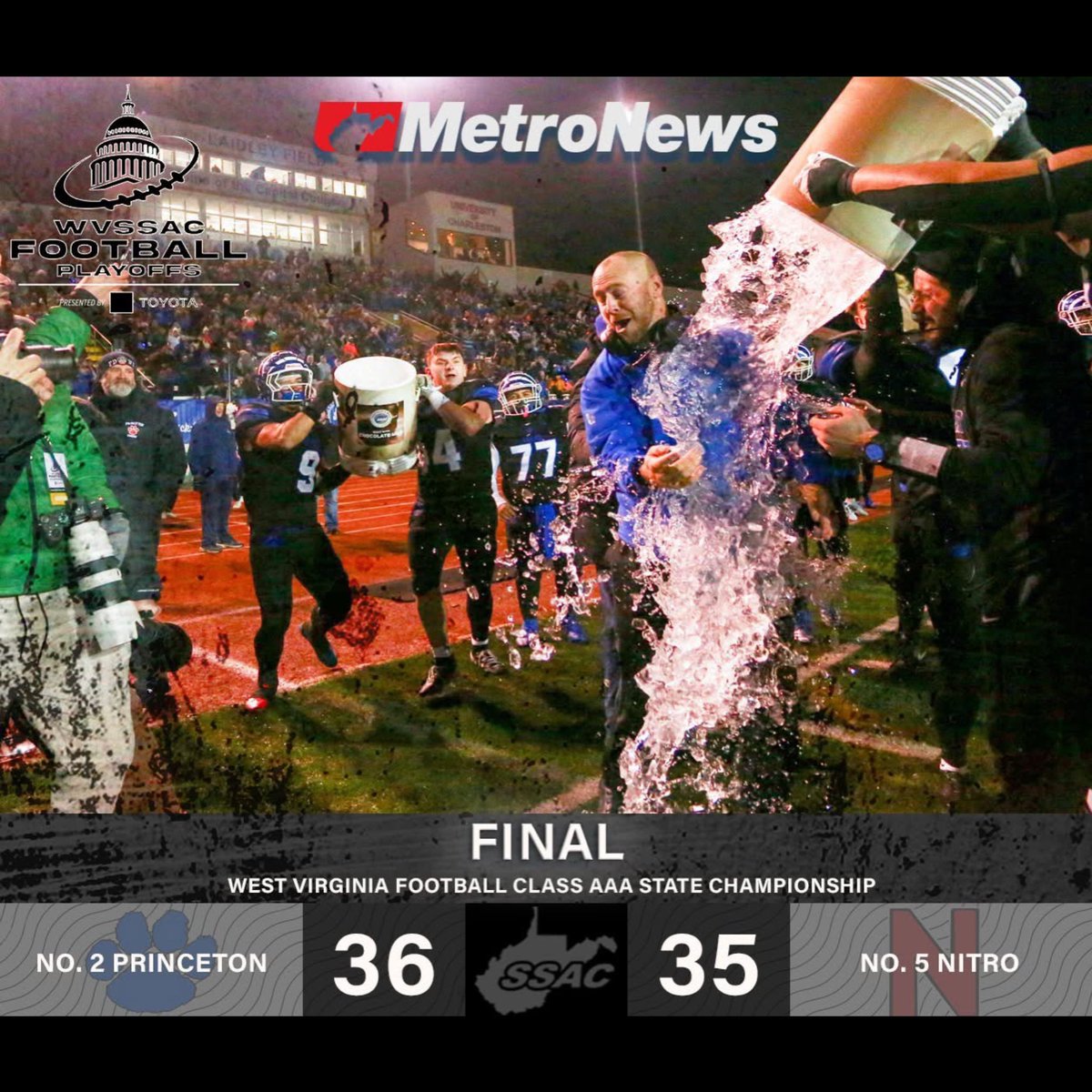 PSHSTigersFball's tweet image. Your 2025 WV AAA State Champs 
#NoBCD #PTownTough