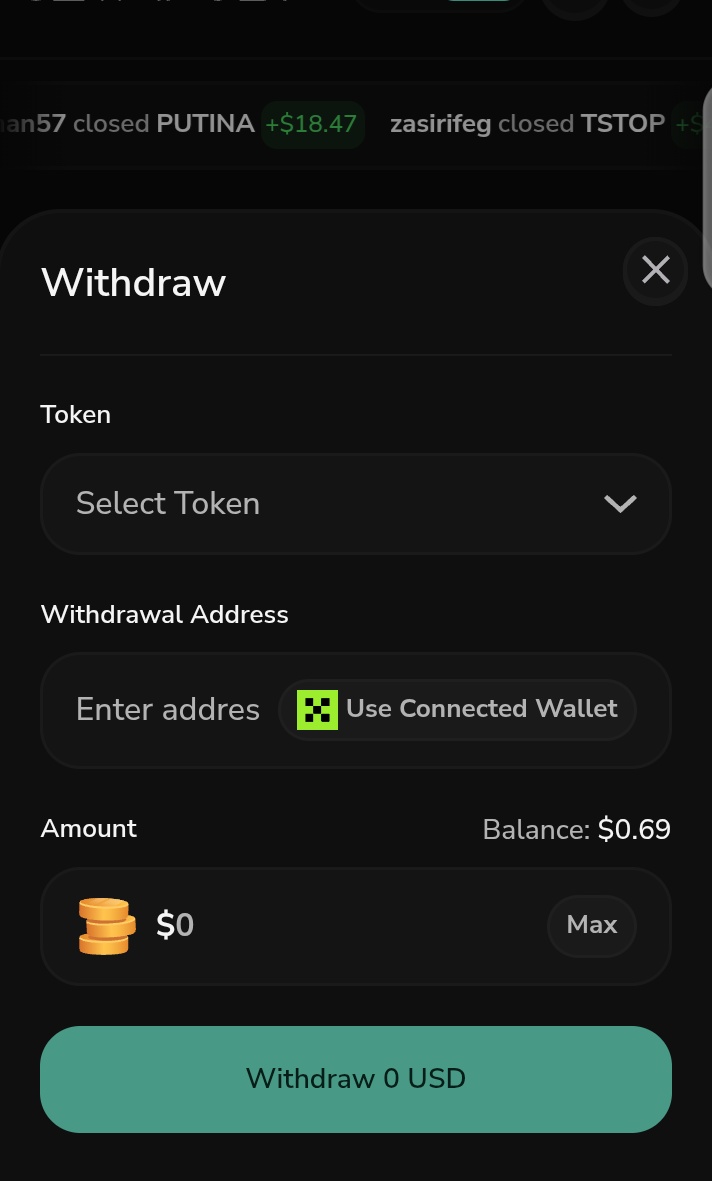 Happy Sunday guys...

So you guys complained and <a href="/letsCatapult/">Catapult</a> listened....

You can now select any token of your choice and drop your address to withdraw...

No more stress of using middlemen...

I think this is my best upgrade so far and I can't wait to use it

Let's Catapult