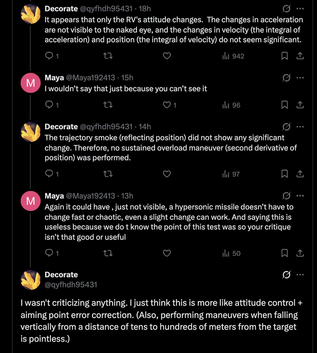 NO voy a pretender que este gif de mala calidad me dice algo sobre la capacidad real del misil para «maniobras terminale