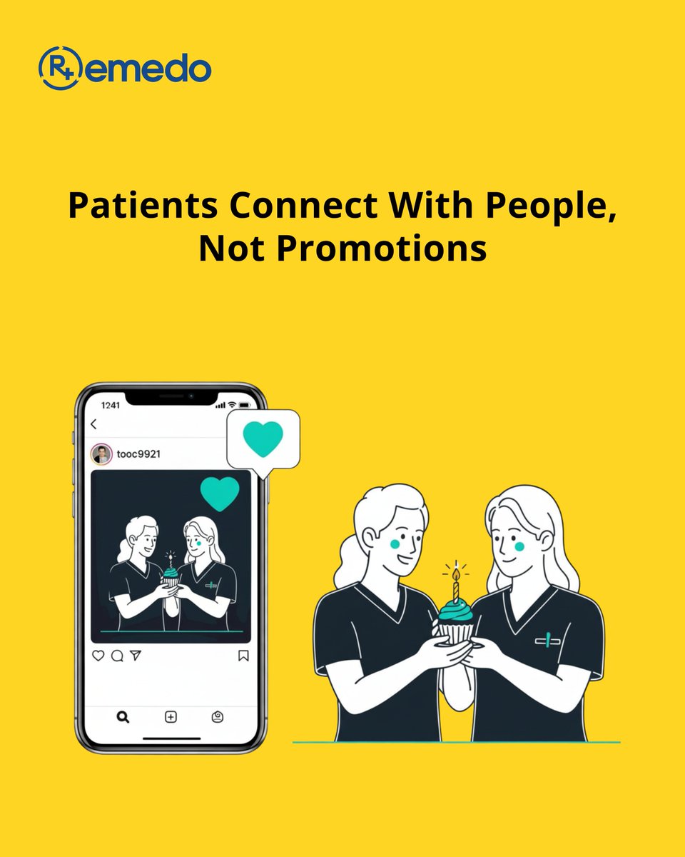 remedo_io's tweet image. Patients don’t engage with promos—they connect with humanity.
A simple birthday moment outperformed a year of ‘marketing.’
Emotional connection builds trust.

Full insight: linkedin.com/feed/update/ur…

#dentistlife #dentalmarketing #ModernDentist #Remedo