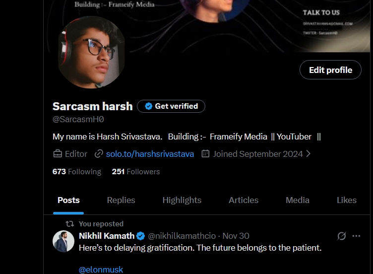SarcasmH0's tweet photo. 250 TOUCHED OPπ«‘
LET DO 300 BEFORE 2026
#300 #2026 #300 #frameifymedia #buildinpublic #game #socials #instgram https://t.co/GyBMTD1Kgz