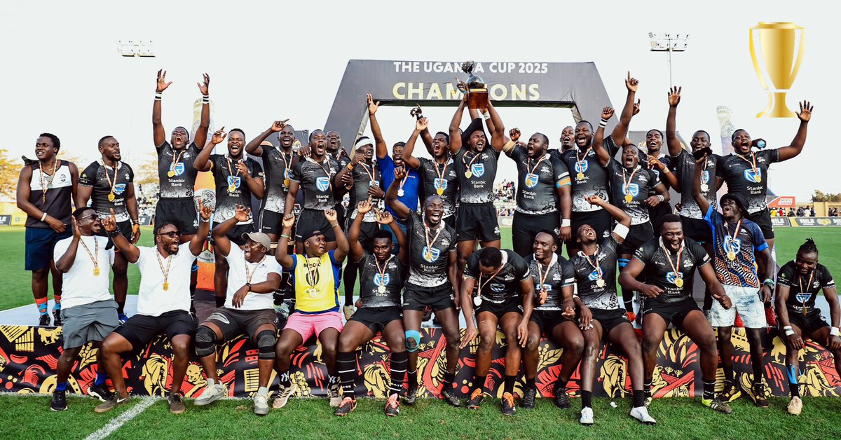 Rugby: Pirates were crowned the 2025 Men’s Uganda Cup winners.

Heathens RFC 08–19 Black Pirates

#SportsBlaze 
📸 Courtesy