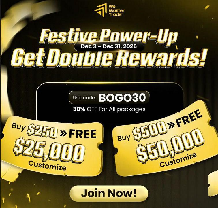 PROPFIRMAR's tweet photo. https://t.co/CFQ88HgWML
--------
https://t.co/DKr1Kazfld
------------

#WeMasterTrade #WeMasterBOGO #BOGO30 #HolidayTradingBoost #TradingUpgrade #YearEndPromotion https://t.co/TJjonJWMoW