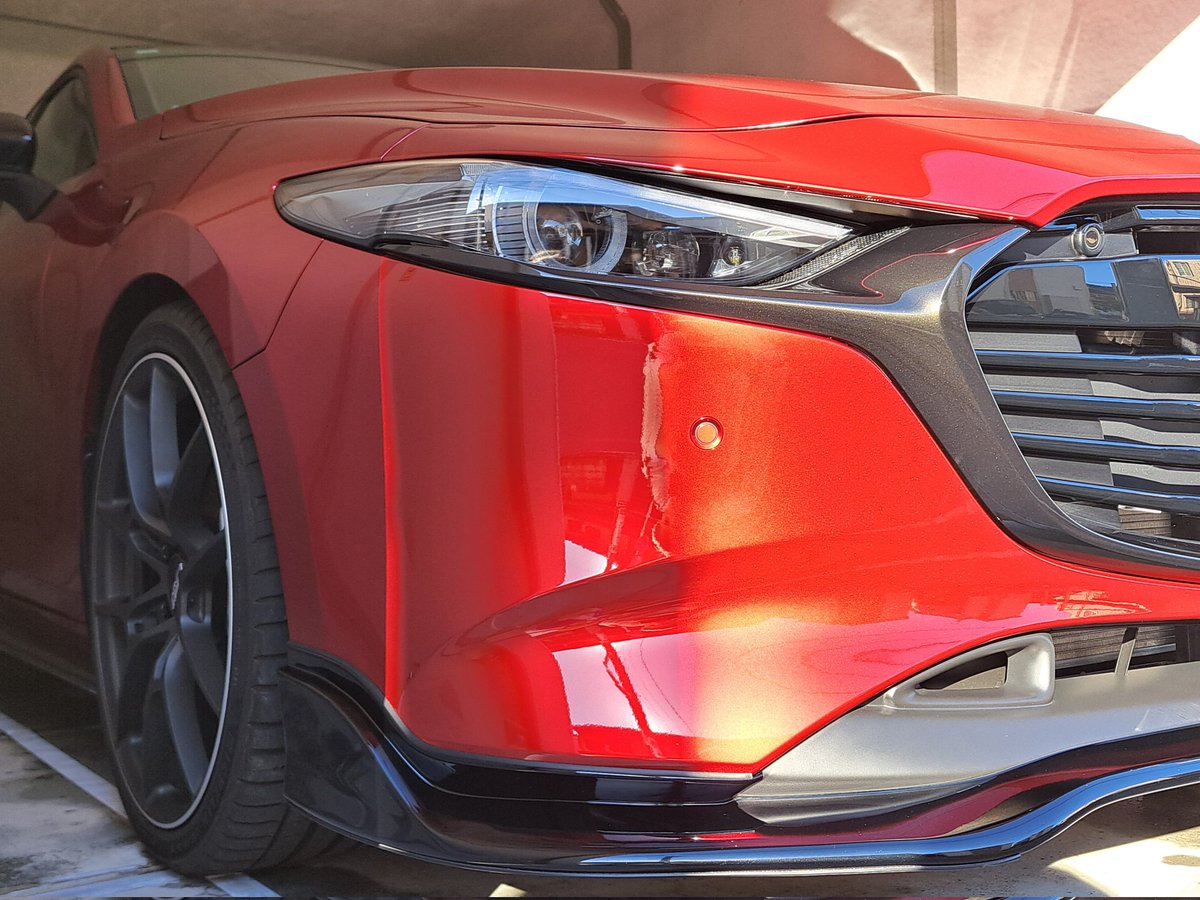 TTO241's tweet image. 今日は比較的暖かくて洗車🚿も楽チン。手抜きですが🤣🤭
#Carwash 
#MAZDA3FB #RetroSportsEdition #withMazda #Soulredcrystalmetallic #AutoExe #AutoExeJapan 
#RAYS #VOLKRACING #G025 #VOLKRACINGG025