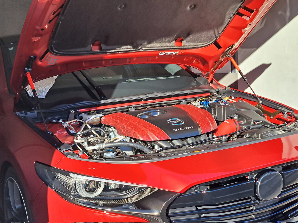 TTO241's tweet image. 今日は比較的暖かくて洗車🚿も楽チン。手抜きですが🤣🤭
#Carwash 
#MAZDA3FB #RetroSportsEdition #withMazda #Soulredcrystalmetallic #AutoExe #AutoExeJapan 
#RAYS #VOLKRACING #G025 #VOLKRACINGG025