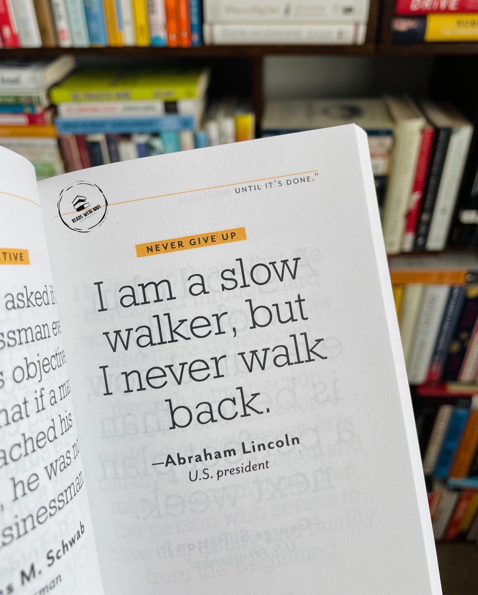 readswithravi's tweet image. “I am a slow walker, but I never walk back.”

— Abraham Lincoln