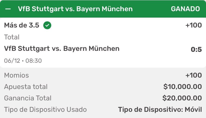LuchoPicks's tweet photo. El Rey, Amo, Ídolo, Crack, Padrote el mejor en este negocio lo hizo de nuevo 😎 

Barcelona gana ✅💣
Barcelona over ✅💣
Bayern Múnich over ✅💣
Bayern Múnich gana ✅💣

Prácticamente ya doblamos bank y apenas es 6 de Diciembre 🎁🎅🏻 https://t.co/SINdKiSnLD
