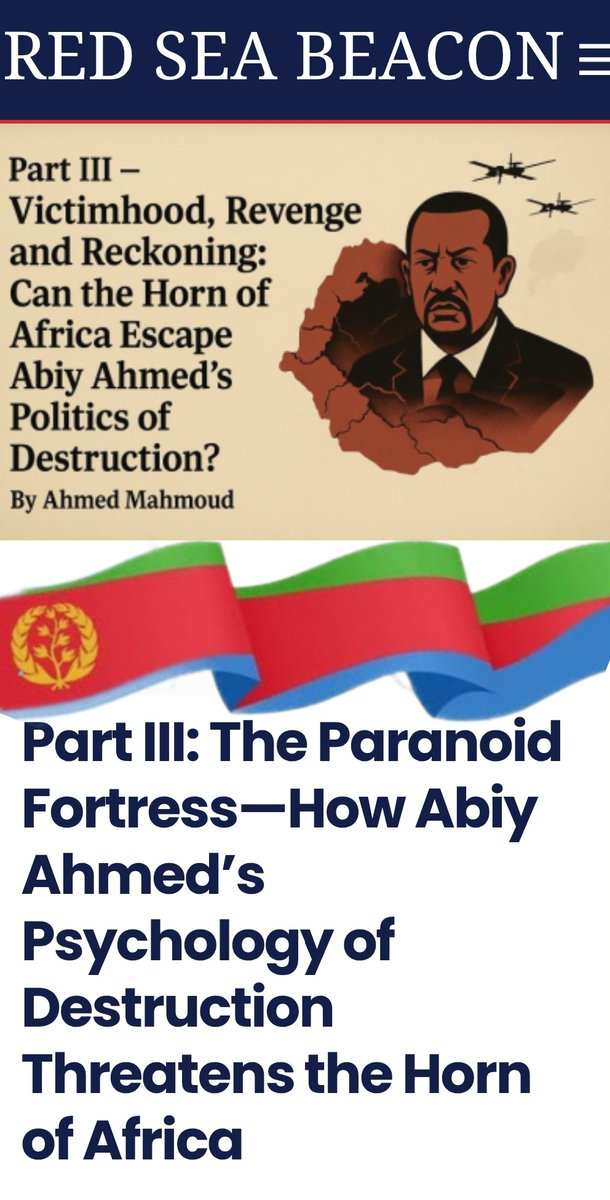 <a href="/AbiyAhmedAli/">Abiy Ahmed Ali 🇪🇹</a> ’s regime in #Ethiopia has cracked, revealing a paranoid narcissist who uses state violence&amp; false information to maintain power, posing a threat to the entire Horn of Africa region. His Psychology of Destruction Threatens z HoA.
#Eritrea 👇  share.google/ozTfGngL67YLRn…