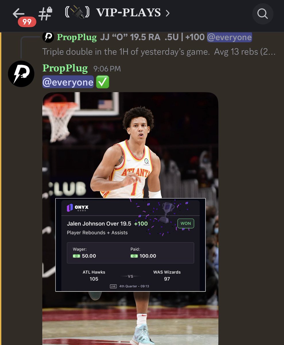 𝐉𝐉 “𝐎” 𝟏𝟗.𝟓 𝐑𝐀 ✅
#TrueToAtlanta 

(+100) on <a href="/OnyxOdds/">Onyx</a>

Trust the work. 

❤️‍🔥 𝐈𝐅 𝐓𝐀𝐈𝐋𝐄𝐃