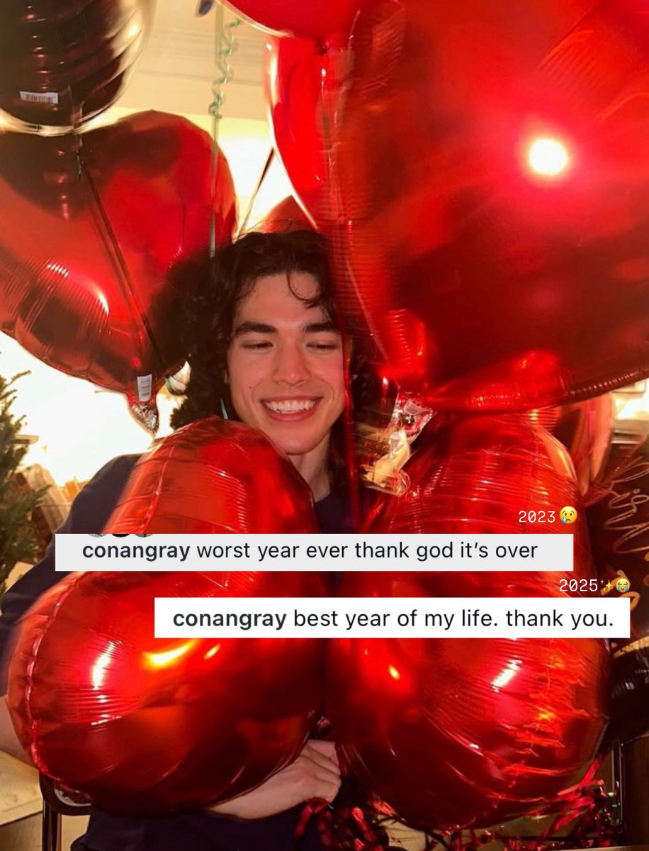 コナンの2年前の誕生日のインスタキャプション

"worst year ever thank god it's over（人生で最悪の1年だった、やっと終わってくれて本当によかった）"

だったのが今年は

"best year of my life（人生で最高の1年）"

になってて、私が嬉しくて泣いたよ😭😭
良かったね😭❤️✨
<a href="/conangrayjp_/">コナン・グレイ日本公式　Conan Gray Japan Official</a> ☆