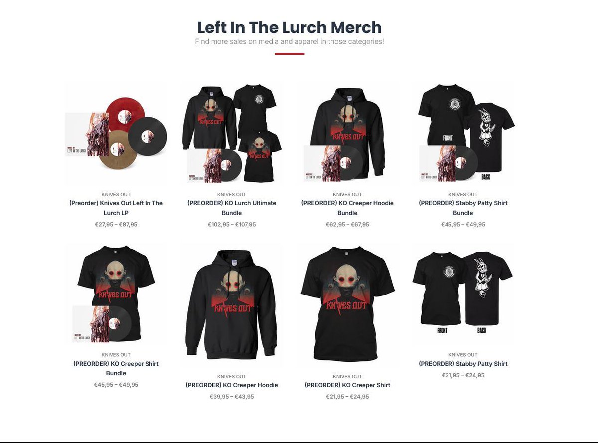 RazorToWristRec's tweet image. Now up for pre-order - new "Left in the Lurch" vinyl and merch. Standard variants, test pressings, as well as very limited Wax Mage copies. Get yours while supplies last.

store.razortowrist.com