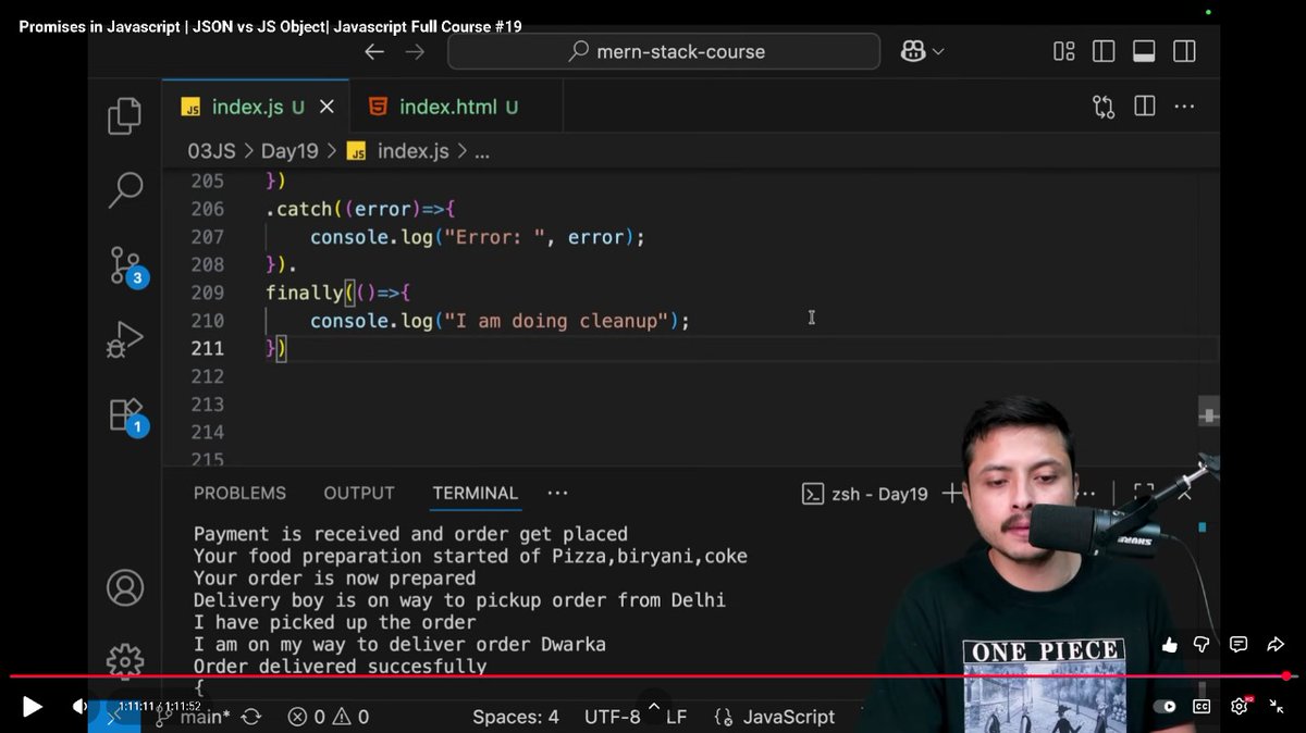 aayush_raj007's tweet image. Day-3️⃣4️⃣&quot;Defence Course&quot; Lecture Completed✅.
Today learned about Promises in Js. It was a little difficult to understand but it became clear after practicing, thanks to @rohit_negi9 bhaiya.

#WebDevelopment #Defence #CoderArmy