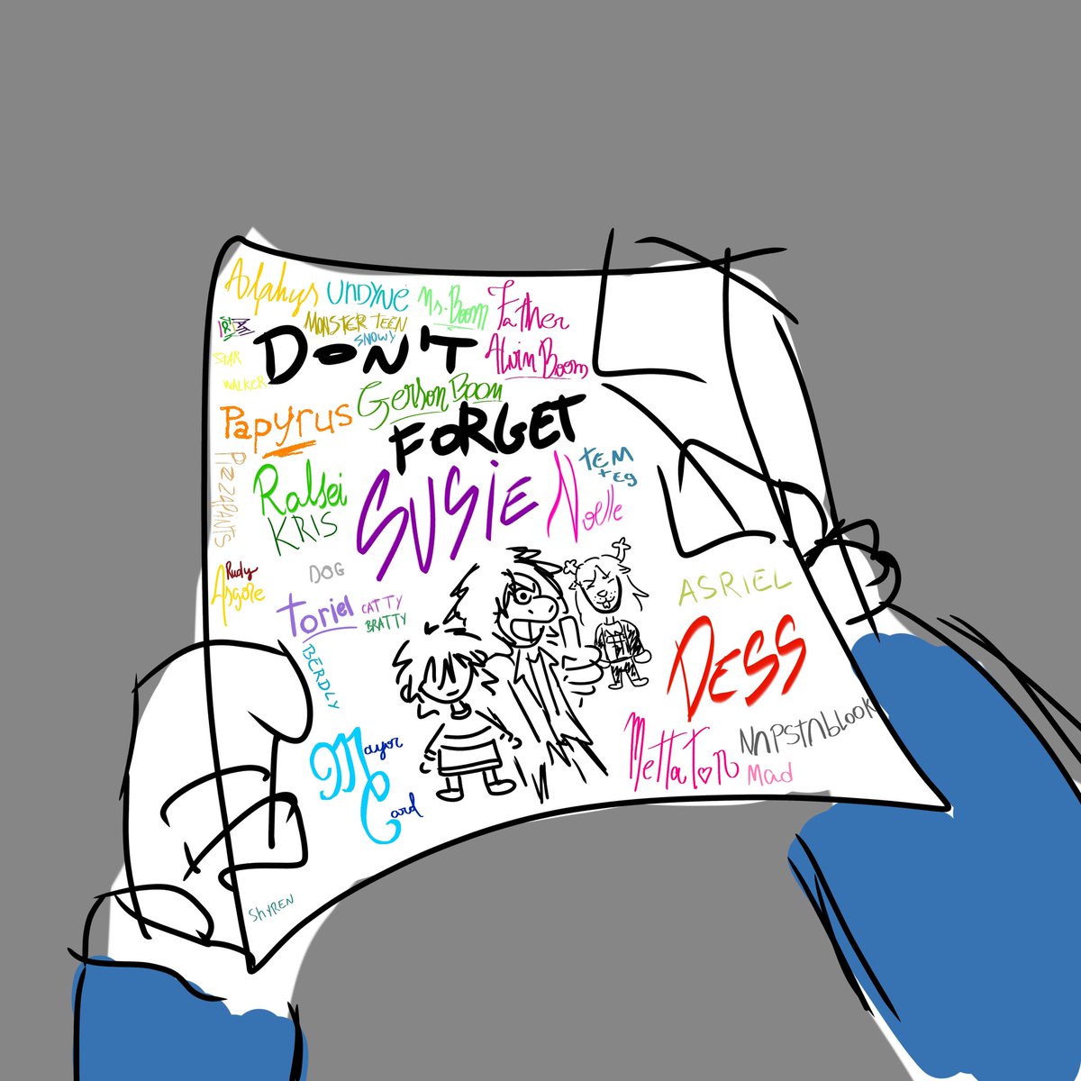 tfshorsehunter's tweet image. DELTARUNE ending and It's just