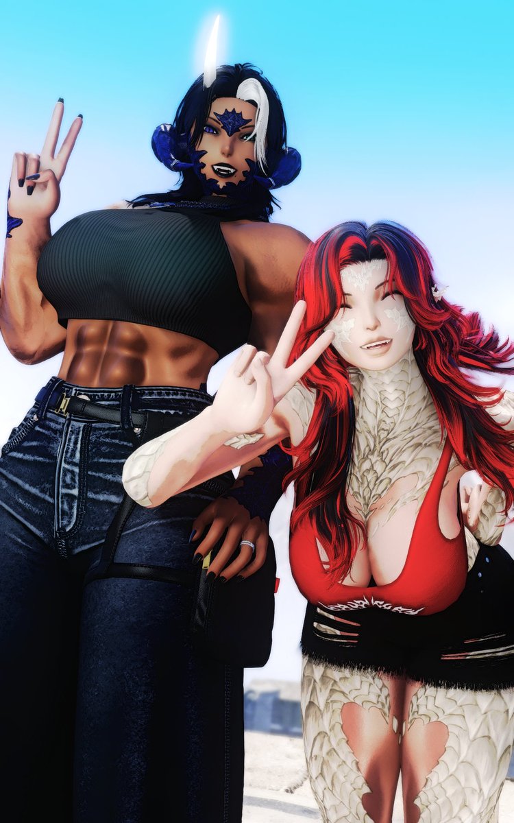 Two muscly lizzers with big smiles make any day a whole lot better!

(Ft: <a href="/JinnamonPost/">Oneuli "Jinnamon Roll" Jin</a>)