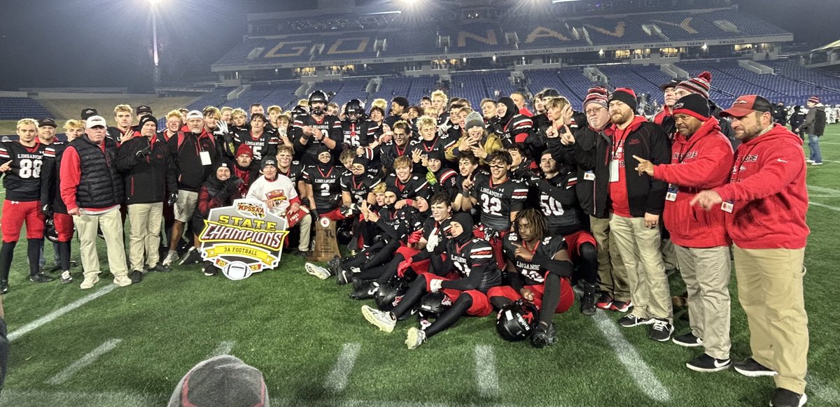 Congrats to <a href="/linganorefb/">Linganore Football</a> for winning the Class 3A state championship over Oakdale in an all Frederick County final. This is Linganore’s seventh football state championship.