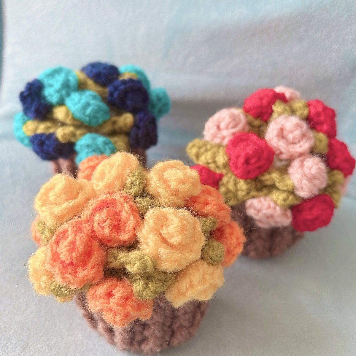 前作ったブーケコースター、片付けるのに箱に詰めたら可愛いやないか！ｲｲﾈ!