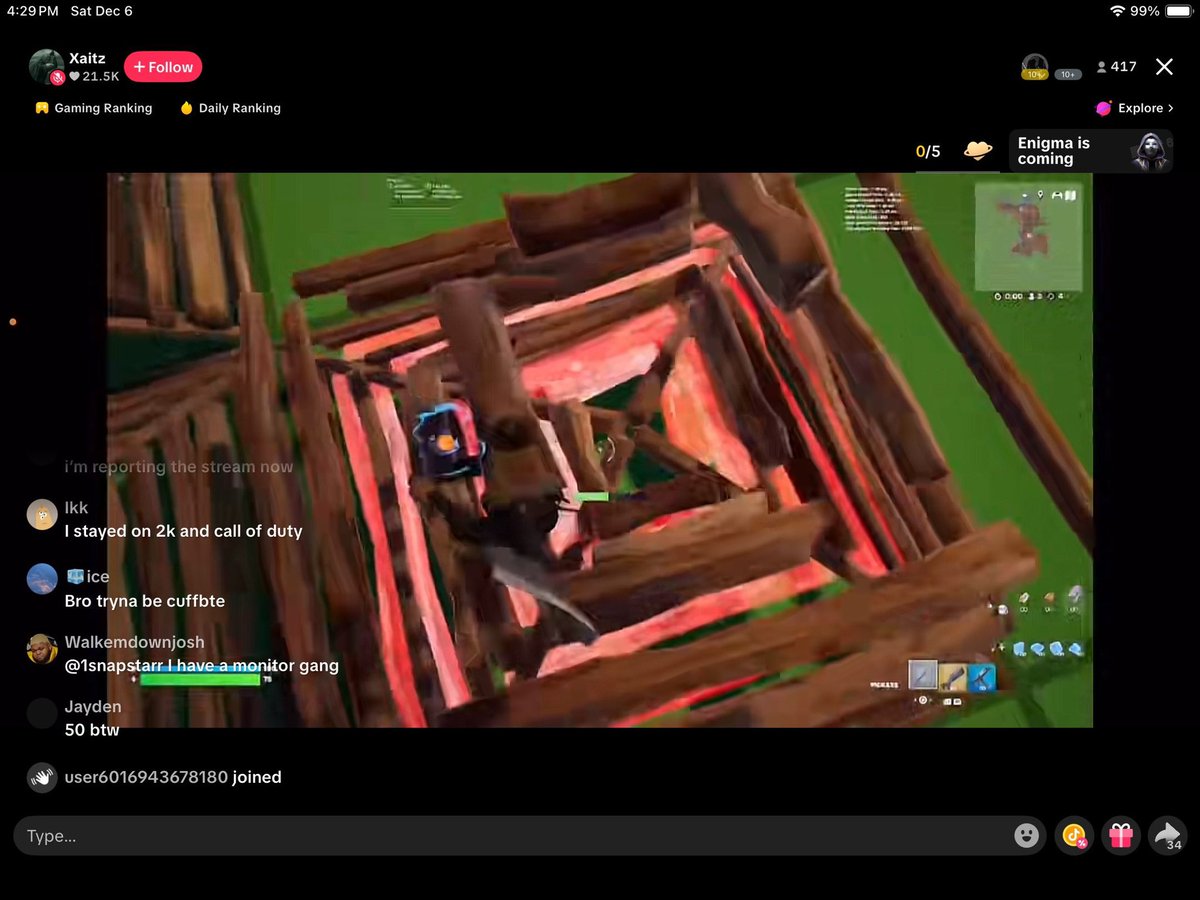 Fuckin peaked at 400 viewers on tt and a average of 250+ whole stream