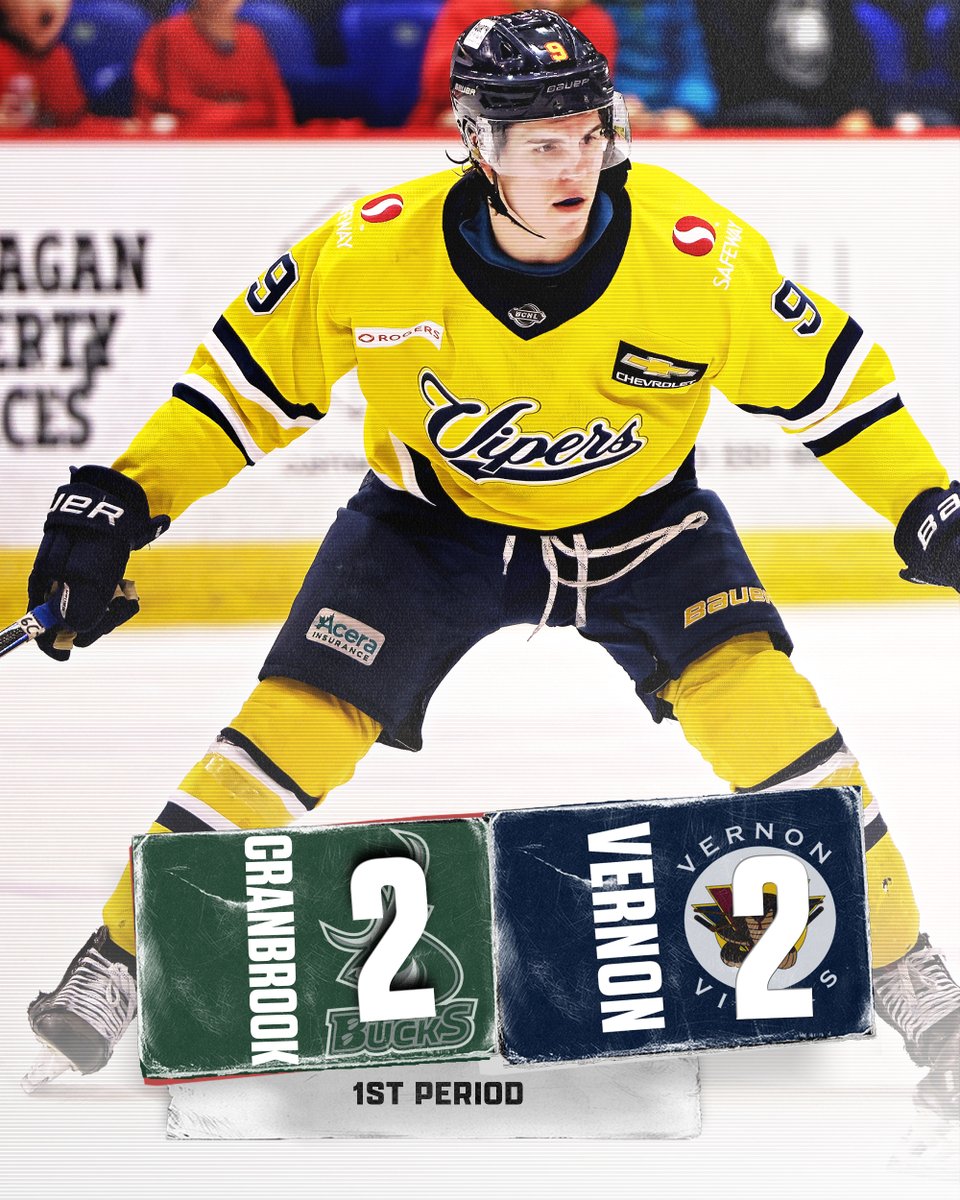 VernonVipers's tweet image. Sam Charko gets the Teddy Bear Toss goal and the Vipers head into the dressing room tied at 2.

Shots 17-9 CRA

#TimeToStrike