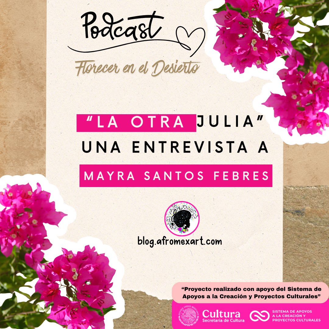afromexart's tweet photo. 🔗Blog Afromexart 👇🏿🔥
https://t.co/GUohj3YNp1

🫟Proyecto realizado con el estímulo del "Sistema de Apoyos a la Creación y Proyectos Culturales"

#Podcasts #literatura #poetry https://t.co/FewLWkciNh