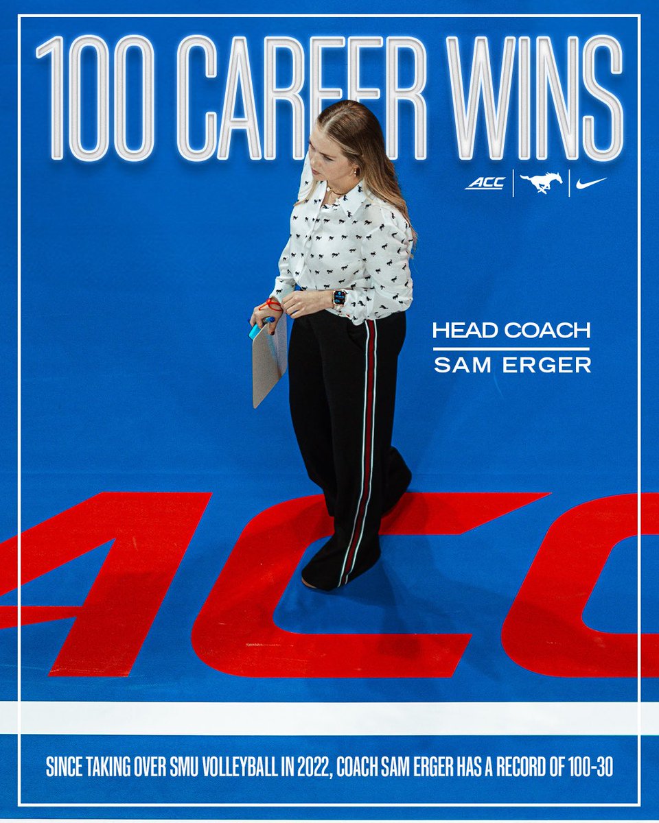 𝟏𝟎𝟎 𝐟𝐨𝐫 𝐄𝐫𝐠𝐞𝐫

#GoMustangs   | <a href="/SMUMustangs/">SMU Athletics</a>