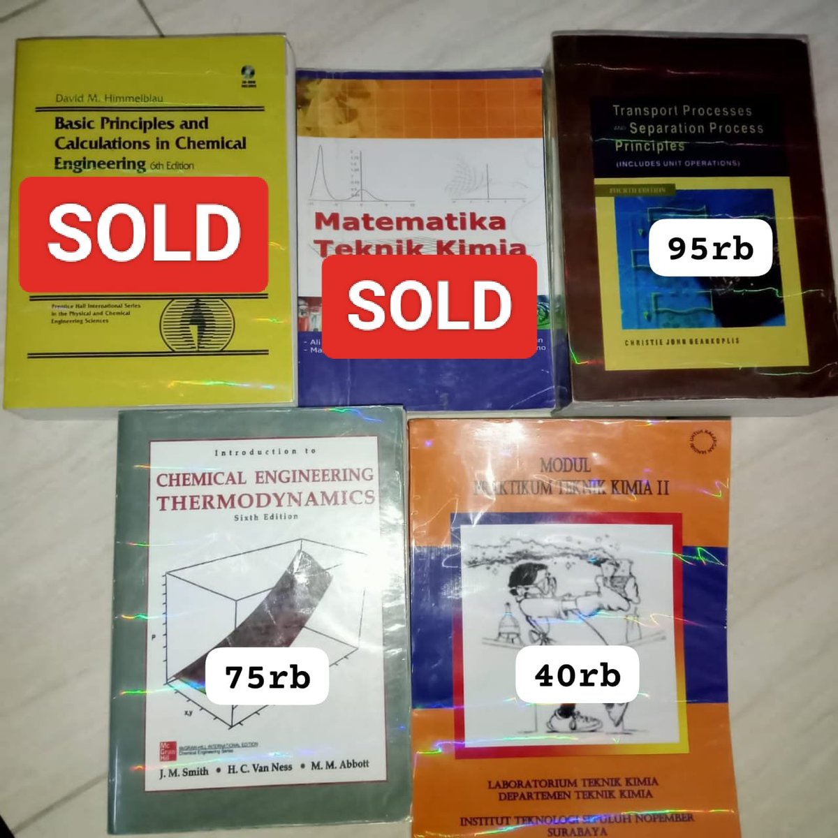 studyyeuu's tweet image. PRELOVED BUKU TEKNIK KIMIA 
.
.
.
#its #tekkim #preloved #bukutekkim #teknik #kimia #teknikkimia