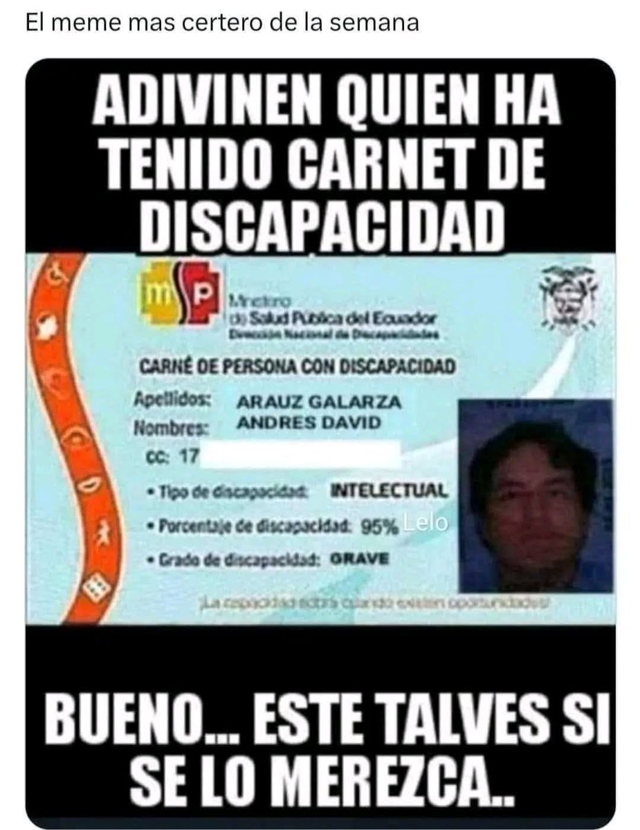 !!TOTALMENTE DISCAPACITADO!!