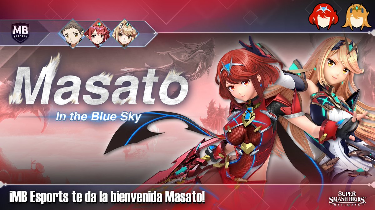 Con un gran manejo de la espada, a MB Esports llega un nuevo jugador! ⚔️🔥✨

 El jugador <a href="/Pyra_player/">Masato</a> se une a la batalla y dará cara en la V Región con sus poderosas Aegis y su insaciable hambre por mejorar. 

MB ESports te da la bienvenida, Masato!🖤♥️ 

#SmashBros #MBEsports
