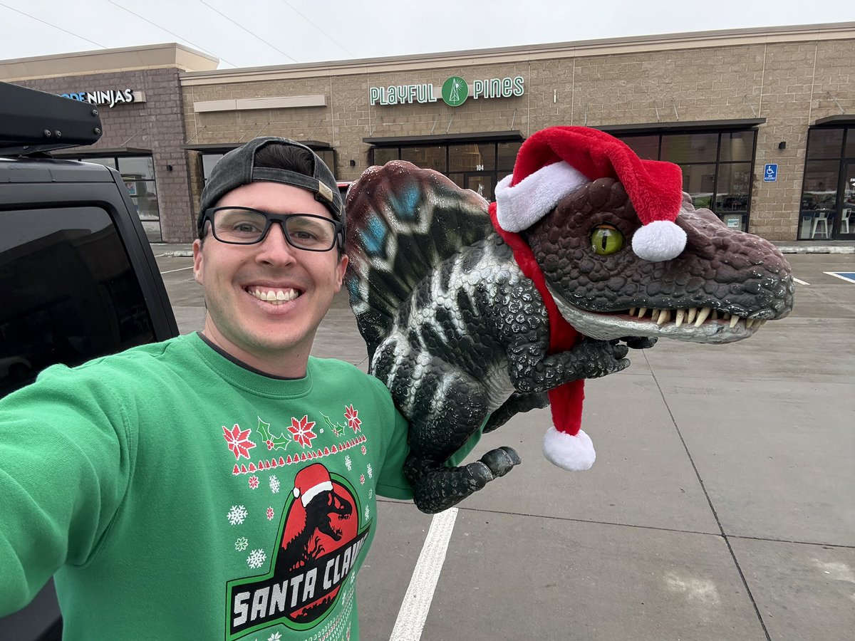 Event #2 of my 12 Events of Dino-mas!! Today I got to celebrate a twin birthday party at Playful Pines — and it was a blast!! The treats were tasty, the playground was awesome, &amp; the kids were absolutely fantastic!! Thank you for letting me be part of such a fun morning!! 🎄🦕✨